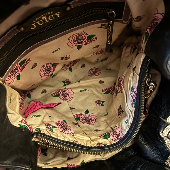 Juicy Couture Black Shoulder Bag with Gold Accents - Picture 11 of 15